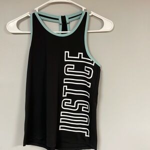 Justice Active razorback tank top, size 10, Great condition!